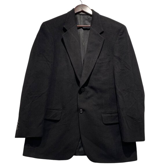 Holt Renfrew Mens Angora 40R Black Blazer - Picture 2 of 6